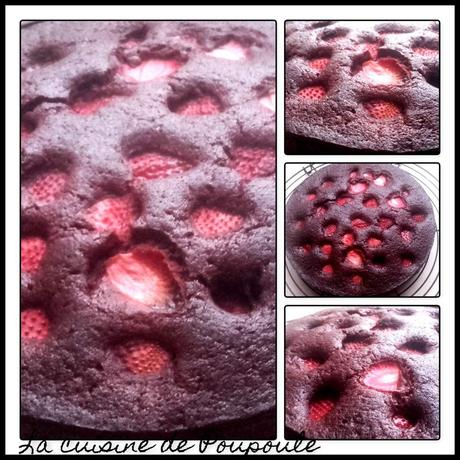 Gâteau au chocolat et fraises 
