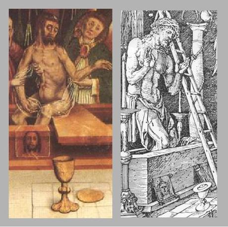 Durer Messe de St Gregoire 1511 comparaison christ calice