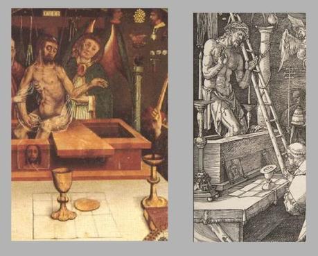 9.1 La Messe de Saint Grégoire Durer Messe de St Gregoire 1511 comparaison Jesus