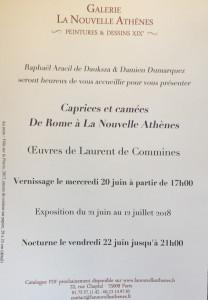 Galerie  » La Nouvelle Athènes »  21 Juin au 12 Juillet 2018