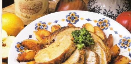 Le rôti de porc aux pommes Le rôti de porc aux pommes
