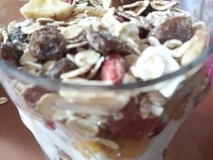 Verrine de Framboises au Muesli Cliquer sur les photographies pour les agrandir