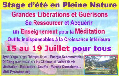 Stage d'été en pleine nature