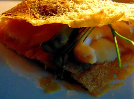 Crêpes béchamel, asperges,