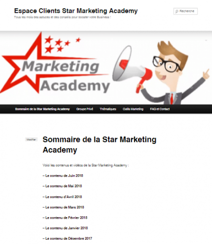 Les vidéos de Juin pour ma formation continue au WebMarketing : la Star Marketing Acacemy