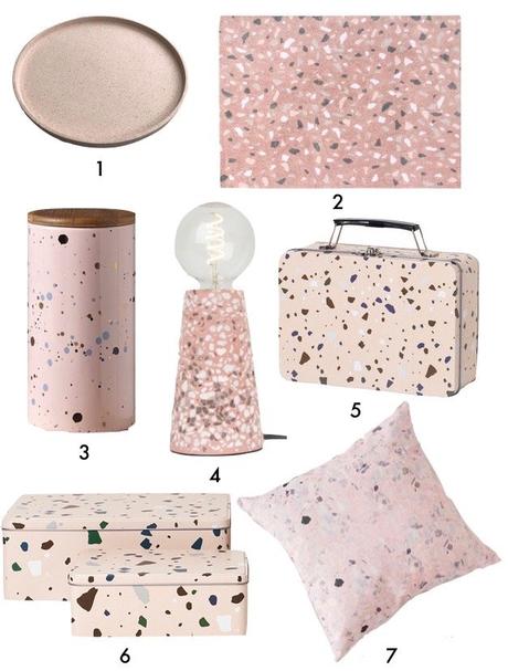 Jamais trop de Terrazzo ! terrazzo rose decoration blog deco clem around the corner