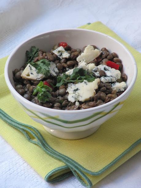 Salade de lentilles Esaü au Bleu d'Auvergne Salade de lentilles Esaü au Bleu d'Auvergne