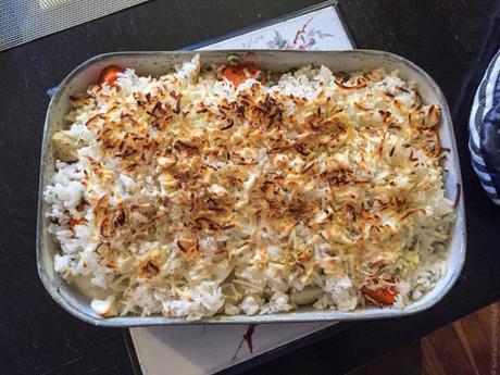 Avec un reste de riz… – Gratin de légumes nouveaux