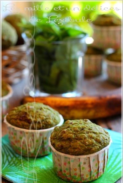 ~Muffins aux épinards et bananes~