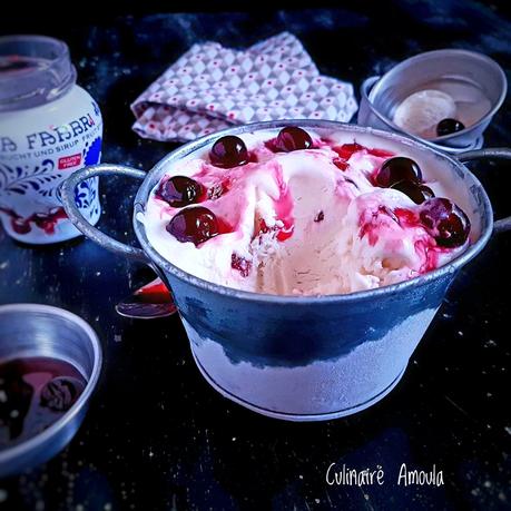 Glace aux cerises amarena