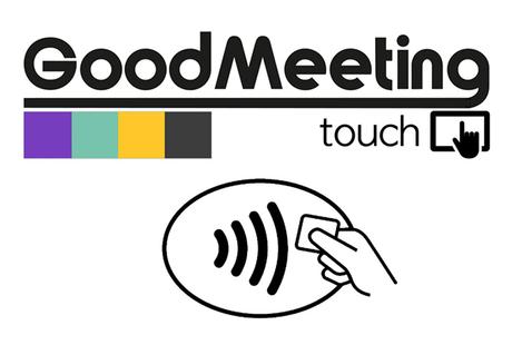 Nouvelle fonctionnalité GoodMeeting : réservez votre salle avec votre badge d’accès à l’entreprise goodmeeting touch logo
