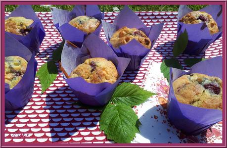 Muffins moelleux aux framboises