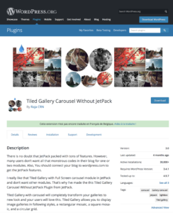 Problème de Jetpack dans les images du Blog Tiled Gallery Carousel Without JetPack By Raja CRN