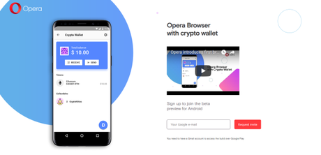 Opera supporte les crypto-monnaies sur Android Opera supporte les crypto-monnaies sur Android
