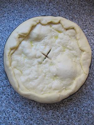 Tourte aux courgettes, poivrons et scamorza