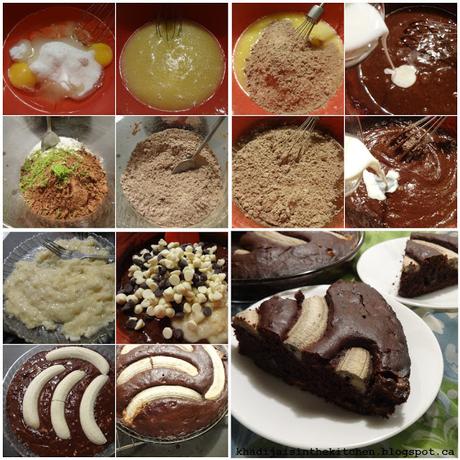 GÂTEAU À LA BANANE ET AU CHOCOLAT / BANANA CHOCOLATE CAKE / BIZCOCHO DE BANANA Y CHOCOLATE / كيك بالموز والشوكولاته