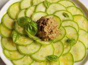 Carpaccio courgette crème Basilic (Vegan)
