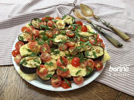 Salade d’aubergines et mozzarella