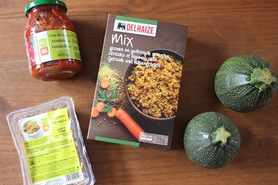 courgettes farcies veggie tofu tomate céréales delhaize