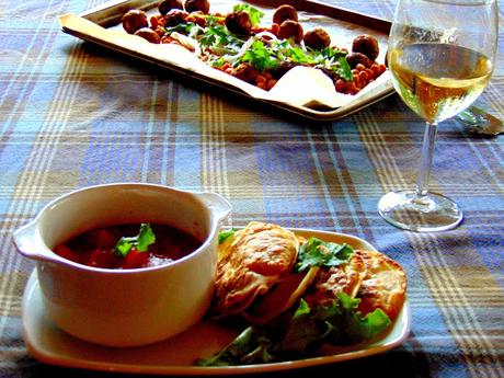 Boulettes et pois chiches bbq au four pour souper de paresseux Boulettes et pois chiches bbq au four pour souper de paresseux