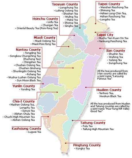 Thé de Taiwan – Histoire et régions productrices Thé de Taiwan – Histoire et régions productrices