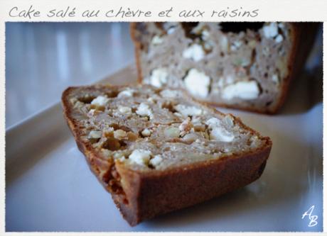 Cake salé au chèvre et aux raisins