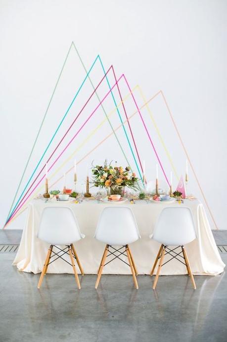 que faire avec du masking tape déco mariage table originale pas cher