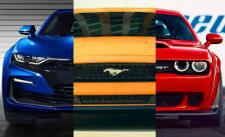 Match comparatif : Ford Mustang, Chevrolet Camaro et Dodge Challenger