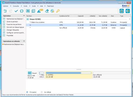 EaseUS Partition Master Free : Gérer vos partitions Windows EaseUS Partition Master Free : Gérer vos partitions Windows