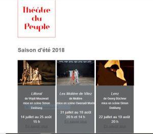 Théâtre du Peuple à BUSSANG (vosges) été 2018