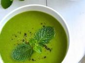 Soupe courgette pois menthe avec thermomix
