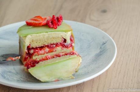 Entremet rhubarbe et fraises Entremet rhubarbe et fraises
