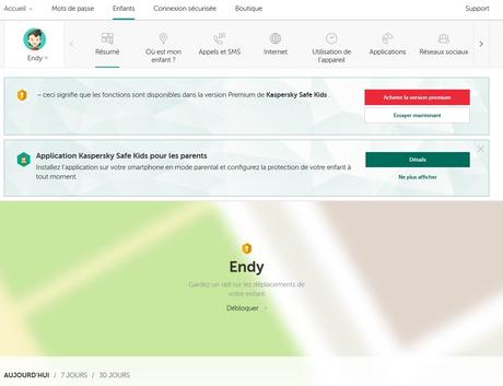 Test : Kaspersky Safe Kids – Contrôle Parental Test : Kaspersky Safe Kids – Contrôle Parental