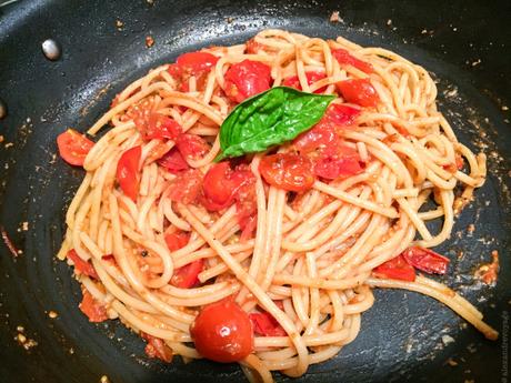 Tomates cerises – Linguine con pomodorini freschi