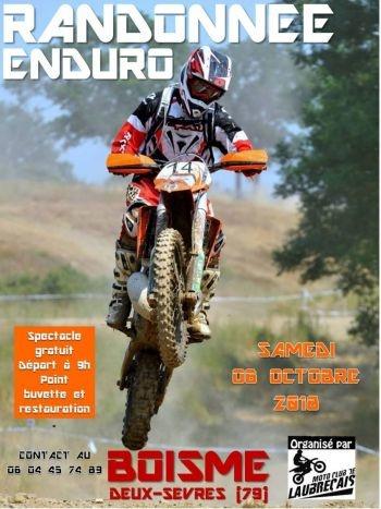 Rando enduro moto de Boisme (79), le samedi 6 octobre 2018