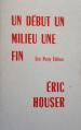 (Note lecture), Eric Houser, début milieu fin", Pierre Parlant