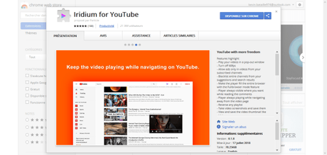 Iridium : l’extension qui améliore YouTube Iridium : l’extension qui améliore YouTube
