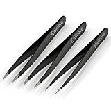 L’épilation des sourcils, c’est aussi pour les hommes ! Halicer 4 Pince à Épiler pour Sourcils, Acier Inoxydable, Antistatique Précision, Peigne à sourcils,Maquillage Outils Professionnelle Cire pour Poils Incarnés, Poils du Visage, les Échardes