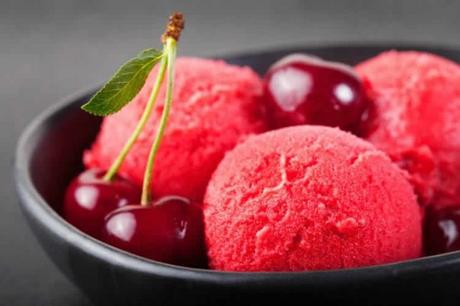 Sorbet cerise et vodka avec thermomix