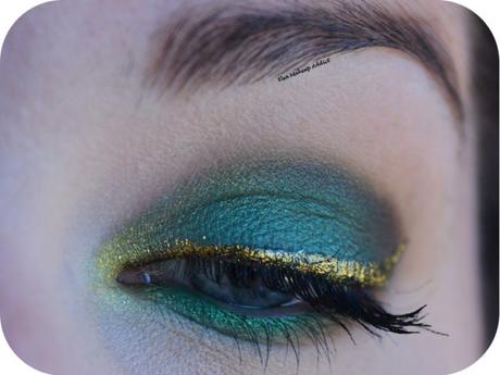 Green Makeup & Gold Liner {10-Year Anniversary Kat von D}
