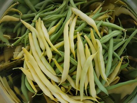 Salade d’haricots verts, amande et bleu d’auvergne