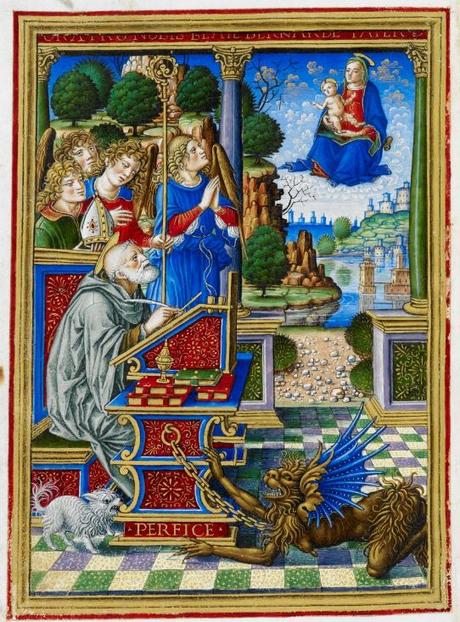 Saint Bernard Heures Sforza ms_34294_f. 200v 1490-94 British Library