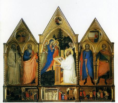 L’apparition de la Vierge à Saint Bernard Master of the Rinuccini Chapel, The Vision of Saint Bernard, Accademia, Florence, 1370