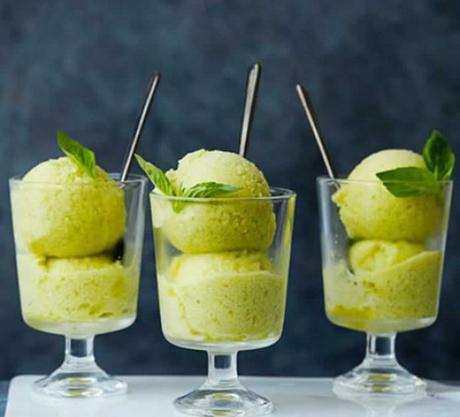 sorbet ananas et basilic avec thermomix