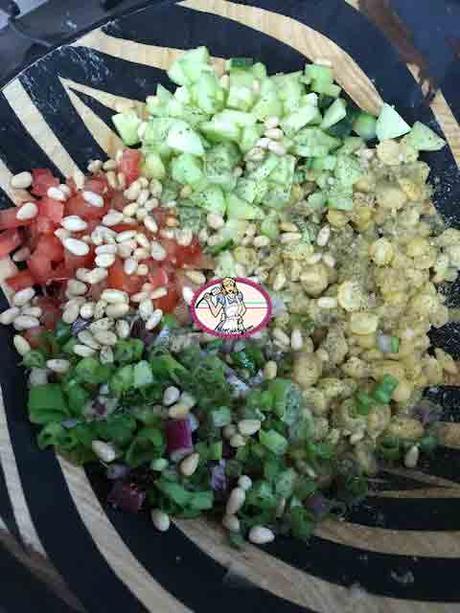 Salade de pois chiches et aubergine