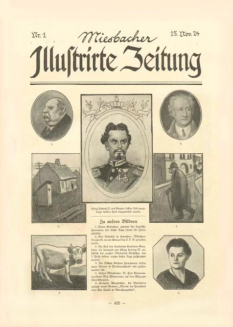 König Ludwig II. in der Miesbacher Illustrirte Zeitung (15.11.1924)