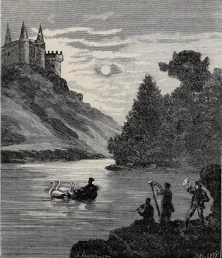 Sur le lac de Hohenschwangau, une illustration de 1878