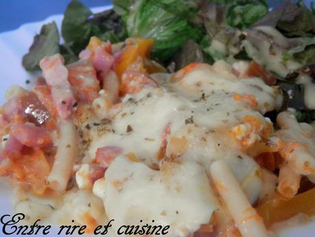 Gratin de macaroni à la Feta et à la courge Butternut On se régale avec ce gratin complet !