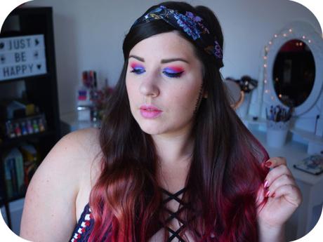 Blue and Pink ELECTRIC Makeup {Huda Beauty}
