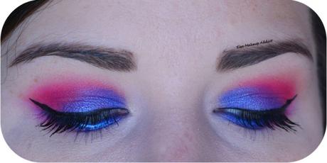 Blue and Pink ELECTRIC Makeup {Huda Beauty}
